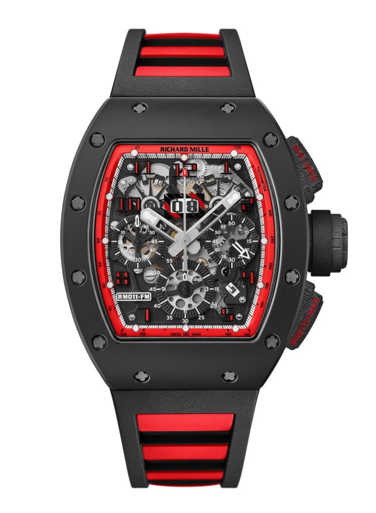 Richard Mille Carbon TPT and TZP ceramic detail